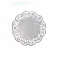 Dekoračná krajka (PAP) okrúhla biela O22cm [100 ks]_1