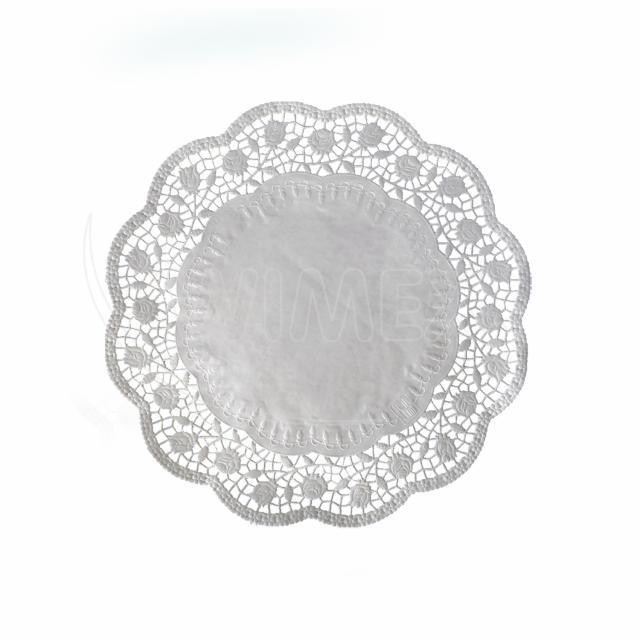 Dekoračná krajka (PAP) okrúhla biela O26cm [100 ks]_7