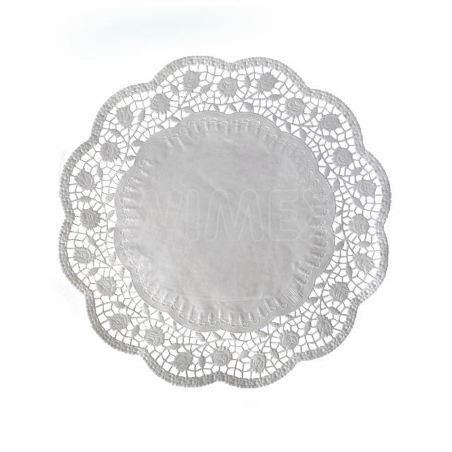 Dekoračná krajka (PAP) okrúhla biela O30cm [100 ks]_7