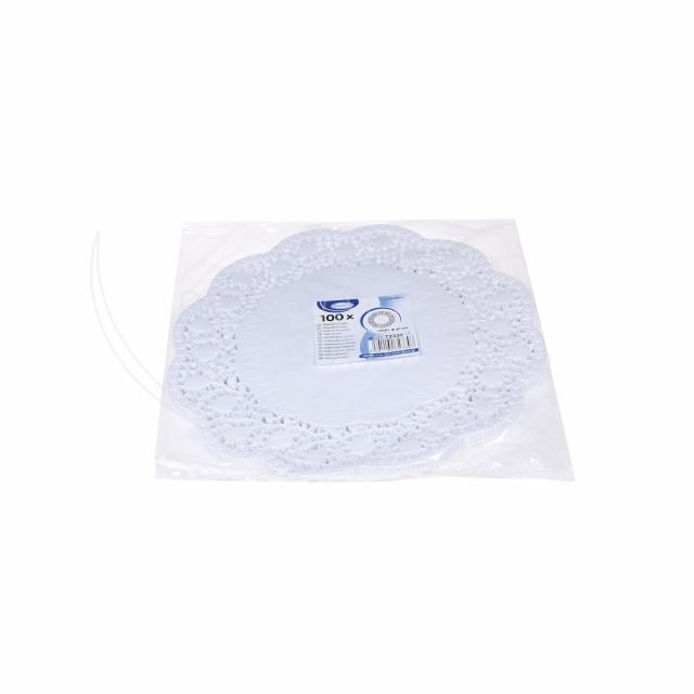 Dekoračná krajka (PAP) okrúhla biela O30cm [100 ks]_8