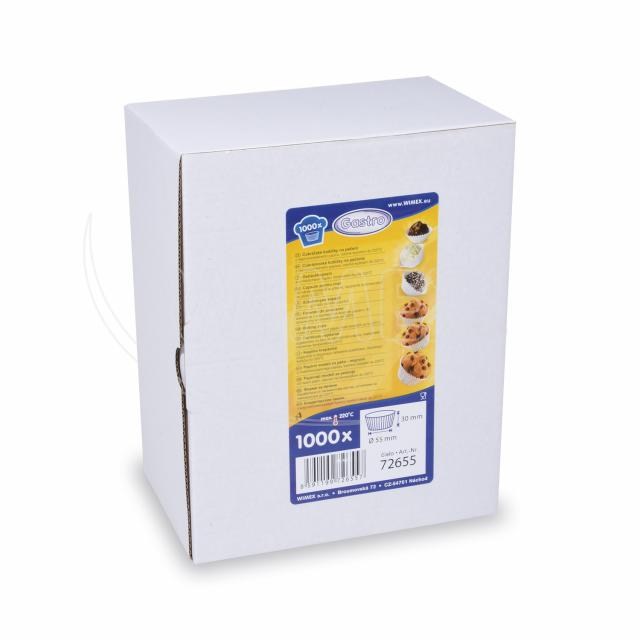 Cukrárenský košíček (PAP) biely O55 x 30 mm [1000 ks]_1