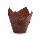 Tulipánový cukrárenský košíček (PAP) hnedý O50 x 85 mm / 16 x 16 cm [100 ks]_1