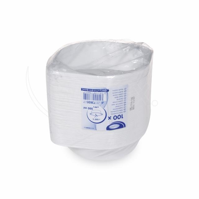 Miska (PP) s uškami biela 350ml [100 ks]_1