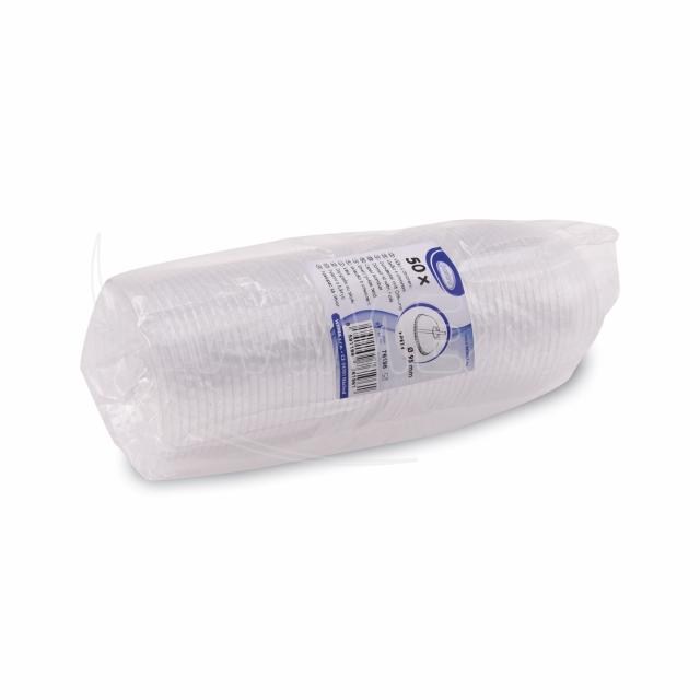 Viečko vypuklé (rPET) s otvorom priehľadné O95mm [50 ks]_2