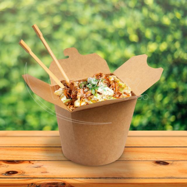 Food box Asia (PAP/PE) kraft 750ml/26oz [50 ks]_2