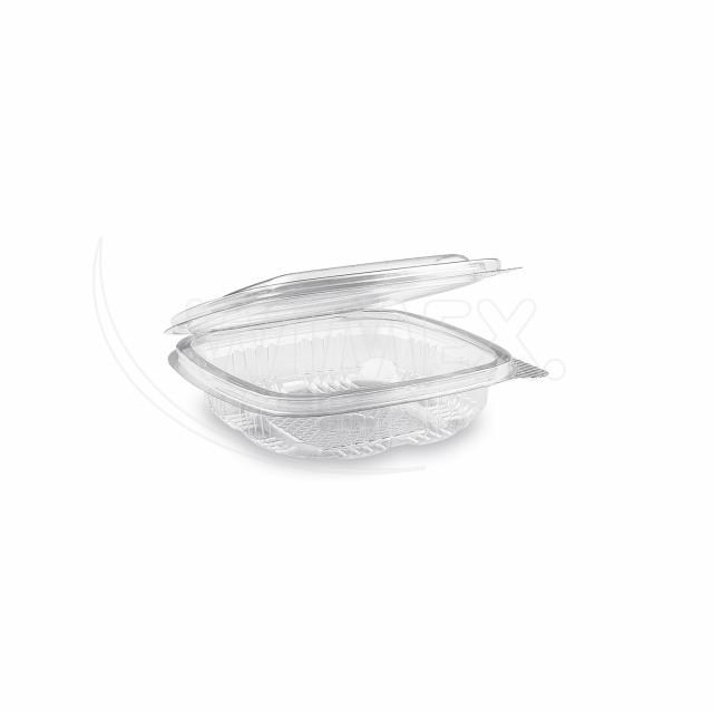 Miska (rPET) s viečkom hranatá priehľadná 125ml [50 ks]_1