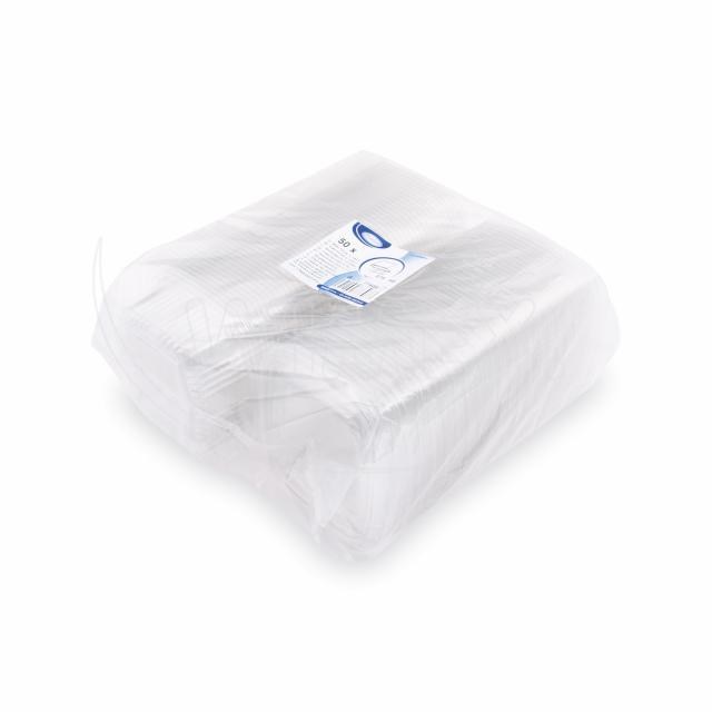 Miska (rPET) s viečkom hranatá priehľadná 375ml [50 ks] - vyradene _6
