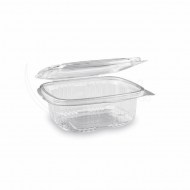 Miska (rPET) s viečkom hranatá priehľadná 375ml [50 ks] - Dopredaj_1