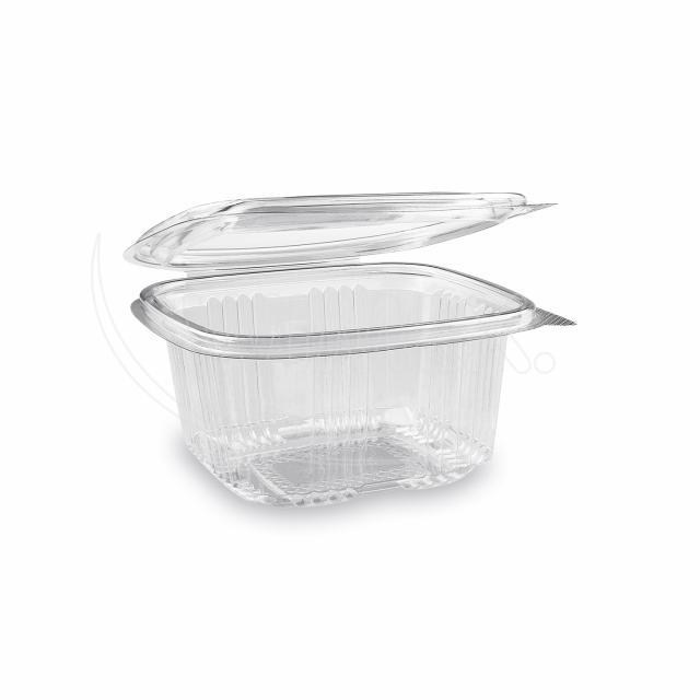Miska (rPET) s viečkom hranatá priehľadná 500ml [50 ks] - Dopredaj_5
