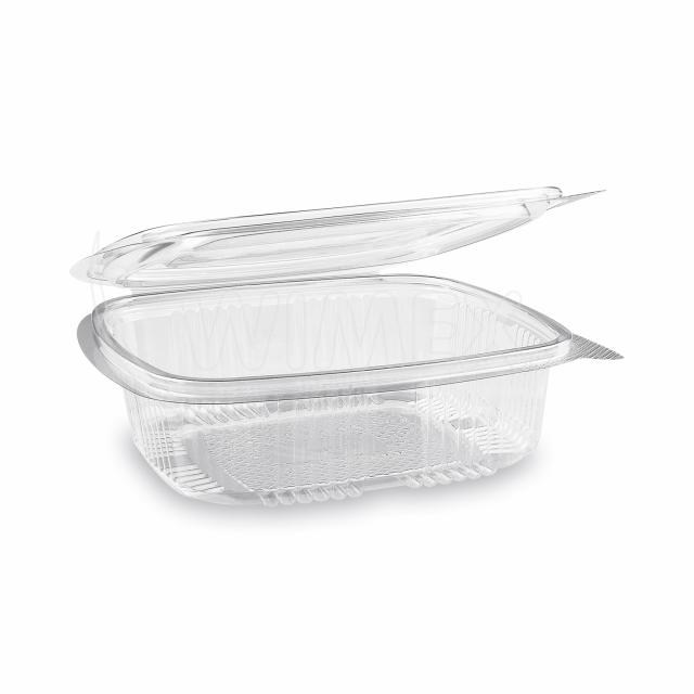 Miska (rPET) s viečkom hranatá priehľadná 750ml [50 ks] - Dopredaj_1