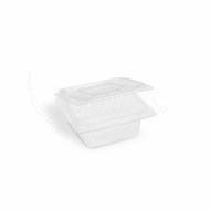 Miska (rPET) s viečkom hranatá priehľadná 250ml [50 ks]_2