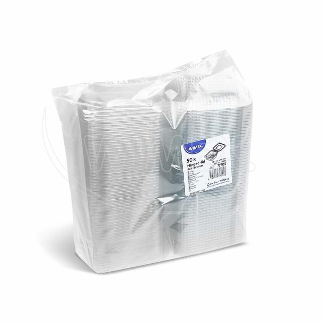 Miska (rPET) s viečkom hranatá priehľadná 250ml [50 ks]_1