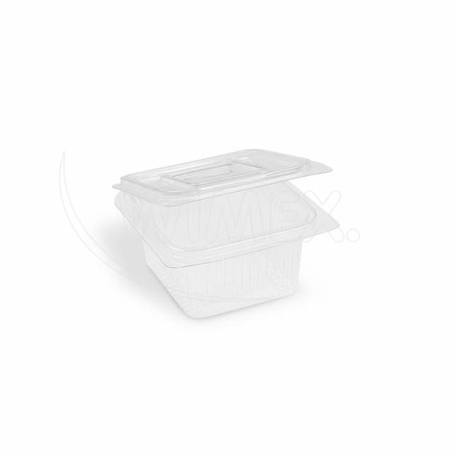 Miska (rPET) s viečkom hranatá priehľadná 375ml [50 ks]_3