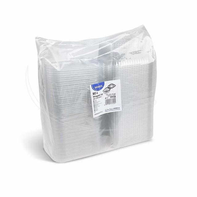 Miska (rPET) s viečkom hranatá priehľadná 500ml [50 ks]_5