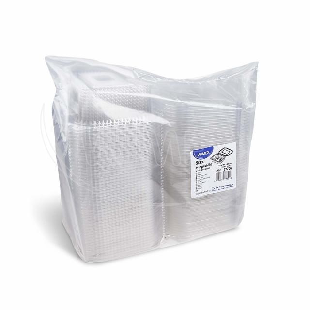 Miska (rPET) s viečkom hranatá priehľadná 750ml [50 ks]_5