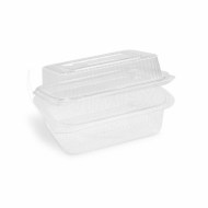Miska (rPET) s viečkom hranatá priehľadná 750 + 400 ml [50 ks]_2