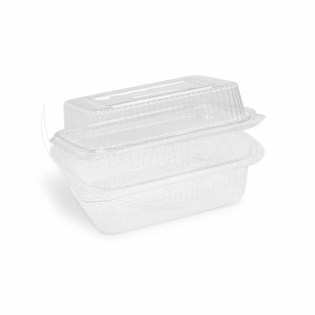 Miska (rPET) s viečkom hranatá priehľadná 750 + 400 ml [50 ks]_2