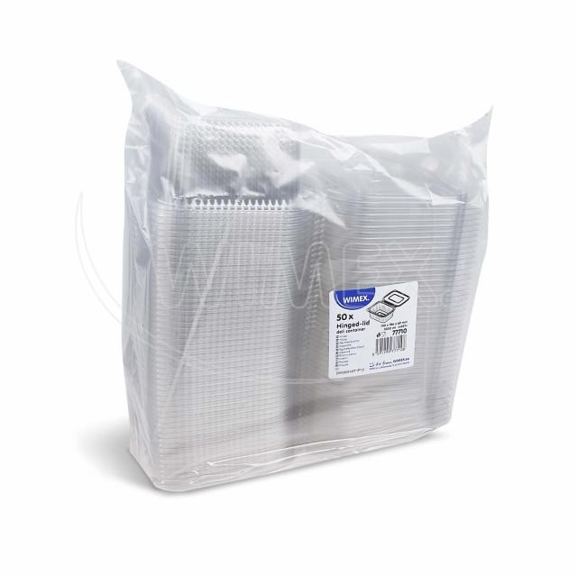 Miska (rPET) s viečkom hranatá priehľadná 1000ml [50 ks]_4