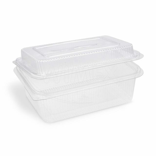 Miska (rPET) s viečkom hranatá priehľadná 1500 + 450 ml [50 ks]_1