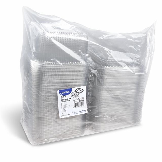 Miska (rPET) s viečkom hranatá priehľadná 2000 + 450 ml [50 ks]_4