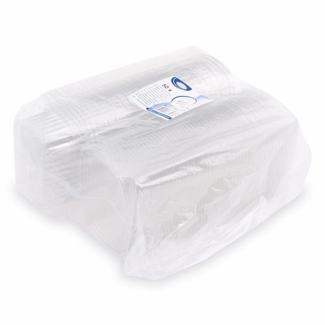Miska (rPET) s viečkom oválna priehľadná 375ml [50 ks]_5