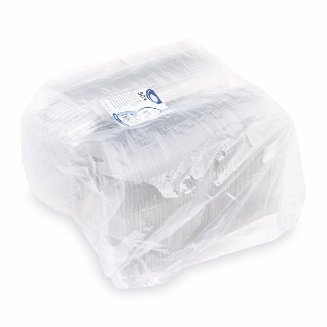 Miska (rPET) s viečkom oválna priehľadná 750ml [50 ks]_5