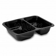 Menu misa (PP) 2dielna čierna 227 x 178 x 50 mm [50 ks] - nahrada ZMC2_1