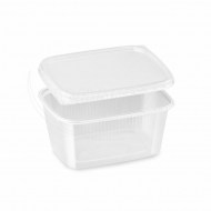 Miska (PP) hranatá priehľadná 250ml + viečko [250 sád]_1