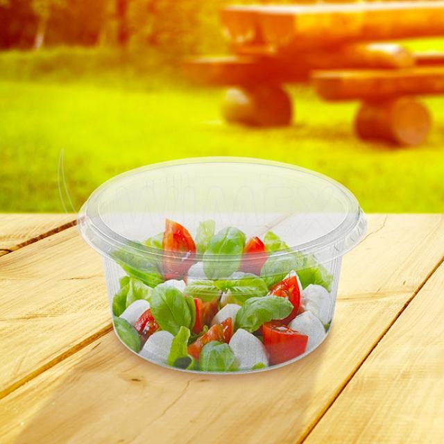 Miska (PP) okrúhla priehľadná 250ml + viečko [250 sád]_2