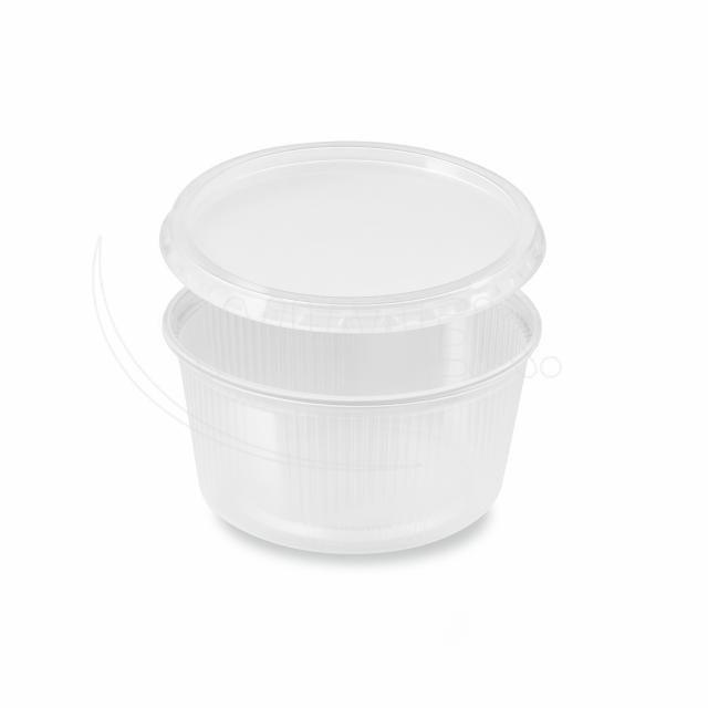 Miska (PP) okrúhla priehľadná 250ml + viečko [250 sád]_1
