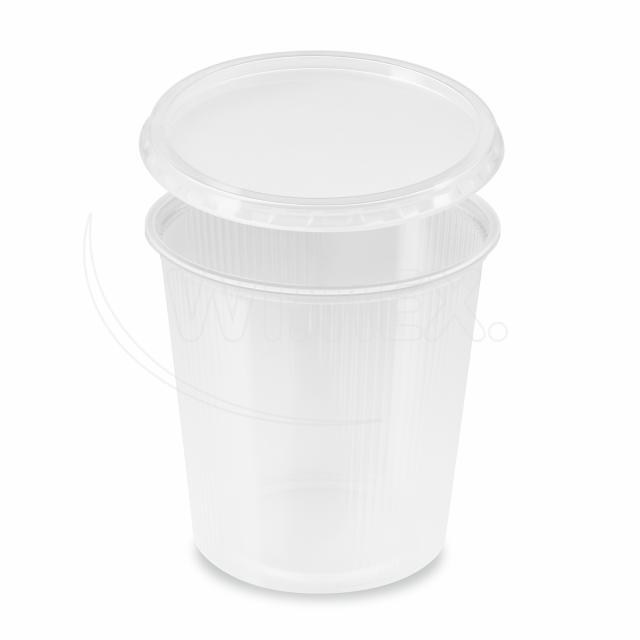 Miska (PP) okrúhla priehľadná 500ml + viečko [250 sád]_5