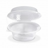 Šalátová miska (PP) s vypuklým viečkom priehľadná 2200ml [25 ks]_1